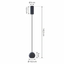 Lucande suspension LED Plarion, bleu, aluminium, Ø 9 cm| Suspensions Led|Suspensions