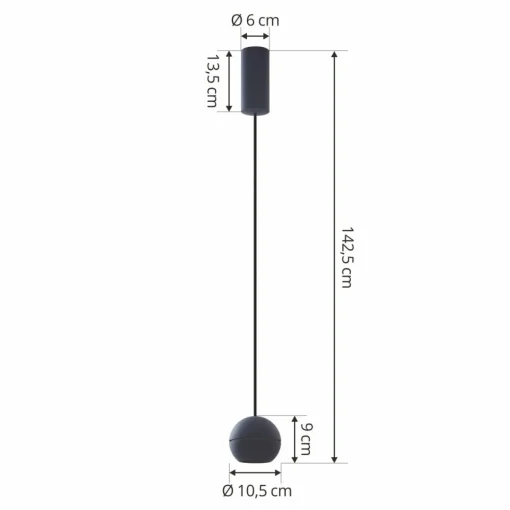Lucande suspension LED Plarion, bleu, aluminium, Ø 9 cm| Suspensions Led|Suspensions