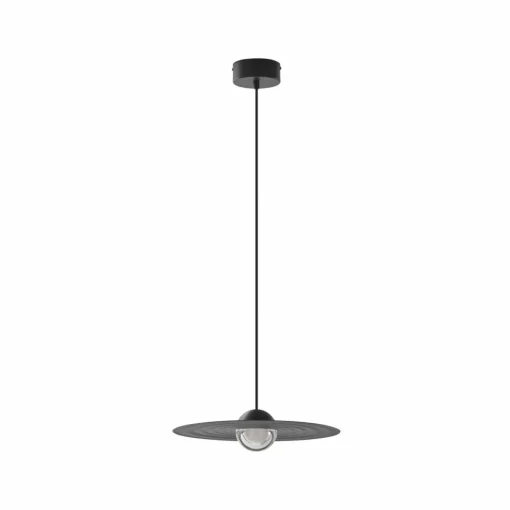 Lucande Suspension LED Tethrion, noir, aluminium, Ø 40 cm| Suspensions Led|Suspensions
