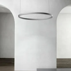 Luceplan Compendium Circle 110cm, aluminium| Suspensions Led|Suspensions