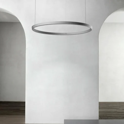 Luceplan Compendium Circle 110cm, aluminium| Suspensions Led|Suspensions