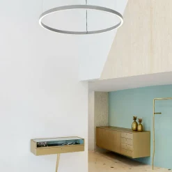 Luceplan Compendium Circle 110cm, aluminium| Suspensions Led|Suspensions