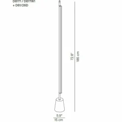 Luceplan Compendium lampadaire LED 2 700K laiton| Lampadaires Led|Lampadaires