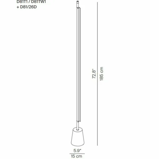 Luceplan Compendium lampadaire LED 2 700K laiton| Lampadaires Led|Lampadaires