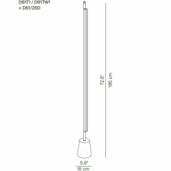 Luceplan Compendium lampadaire LED 2 700K alu| Lampadaires Led|Lampadaires