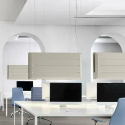 Luceplan Diade LED suspension verticale beige 120cm| Suspensions Led|Suspensions