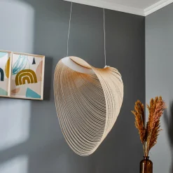 Luceplan Illan LED lampe à suspension en bois à intensité variable Ø 60 cm| Suspensions Led|Suspensions