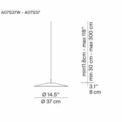 Luceplan Koinè LED suspension 927 Ø37cm rouge| Suspensions Led|Suspensions