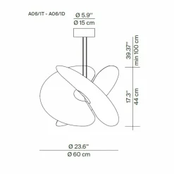 Luceplan Levante suspension LED blanc Ø60cm 28W| Suspensions Led|Suspensions