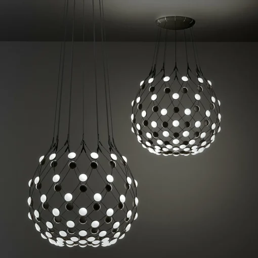 Luceplan Mesh suspension Ø 100 cm Wireless 2 m| Suspensions Led|Suspensions