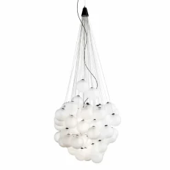 Luceplan Stochastic 2.700 K, 48 boules, blanc opalin| Suspensions Led|Suspensions