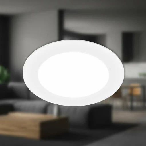 Briloner Luminaire encastrable LED Jeft, Ø 17 cm, blanc, 4000K, pas dimmable| Spots Encastrés Led|Luminaires Led D'Intérieur