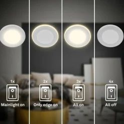 Briloner Luminaire encastrable LED Gima, chrome mat, 3.000 K, set de 3 pièces| Spots Encastrés Led|Luminaires Led D'Intérieur