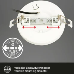 Briloner Luminaire encastrable LED 7609 3.000K/4.000K Ø 14 cm| Spots Encastrés Led|Luminaires Led D'Intérieur