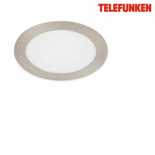 Telefunken Luminaire encastrable LED Virgo, RGBW, nickel, Ø 17 cm| Spots Encastrés Led|Luminaires Led D'Intérieur