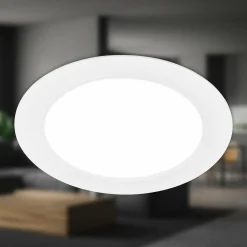 Briloner Luminaire encastrable LED Jeft, Ø 22 cm, blanc, 4000K, pas dimmable| Spots Encastrés Led|Luminaires Led D'Intérieur