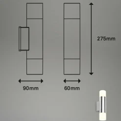 Briloner Luminaire salle bain LED 2090028 à 2 lampes chromé| Appliques Murales Led|Appliques Murales