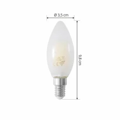 LUUMR Smart ampoule bougie LED mate E14 4,2W Tuya WLAN CCT| Ampoules Connectées Et Intelligentes|Ampoules Connectées Et Intelligentes