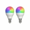 LUUMR Smart ampoule goutte LED E14 4,9W RGBW CCT Tuya mat 2pcs| Ampoules Connectées Et Intelligentes|Ampoules Connectées Et Intelligentes