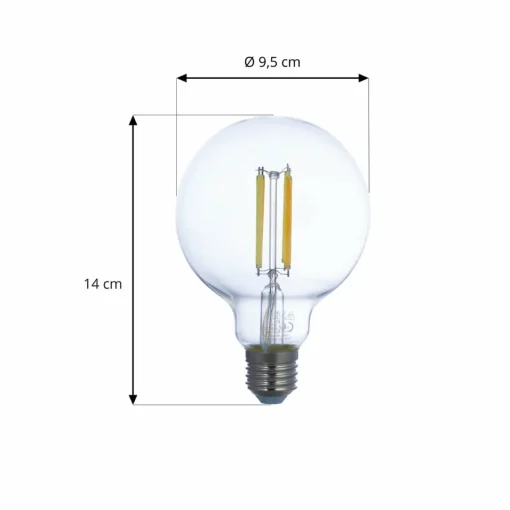 LUUMR Smart ampoule LED claire E27 G95 7W Tuya WLAN CCT| Ampoules Connectées Et Intelligentes|Ampoules Connectées Et Intelligentes