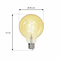 LUUMR Smart LED E27 G95 4,9W clair ZigBee Hue| Ampoules Connectées Et Intelligentes|Ampoules Connectées Et Intelligentes