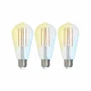 LUUMR Smart LED E27 ST64 7W ZigBee Tuya Hue clair set de 3 pièces| Ampoules Connectées Et Intelligentes|Ampoules Connectées Et Intelligentes