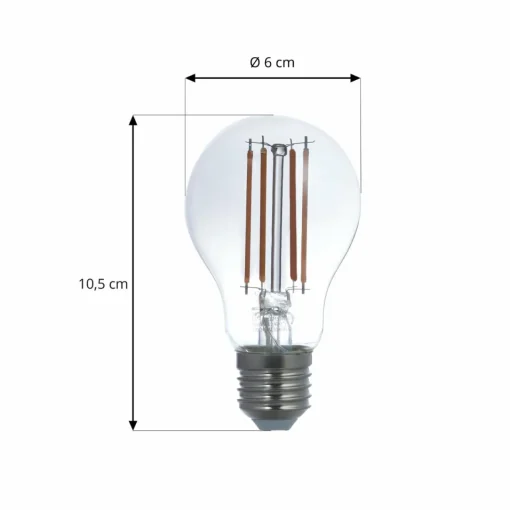 LUUMR Smart LED filament E27 gris fumé A60 4,9W Tuya WLAN| Ampoules Connectées Et Intelligentes|Ampoules Connectées Et Intelligentes