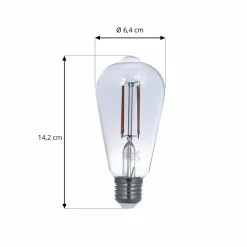 LUUMR Smart LED Filament E27 ST64 gris fumé 4,9W Tuya WLAN| Ampoules Connectées Et Intelligentes|Ampoules Connectées Et Intelligentes