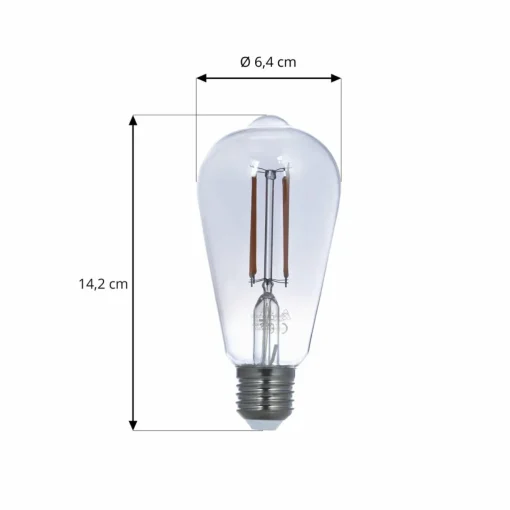 LUUMR Smart LED Filament E27 ST64 gris fumé 4,9W Tuya WLAN| Ampoules Connectées Et Intelligentes|Ampoules Connectées Et Intelligentes