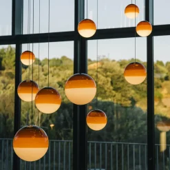 Marset Dipping Light LED Suspension Ø 30 cm orange| Suspensions Led|Suspensions
