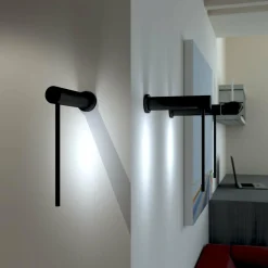 Martinelli Luce Mosca applique LED 20cm noire| Appliques Murales Led|Appliques Murales