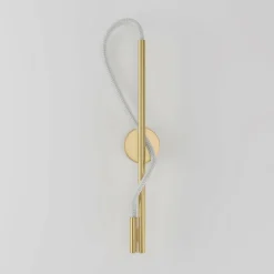 Maytoni applique murale LED Tau, doré, hauteur 84 cm, alu| Appliques Murales Led|Appliques Murales