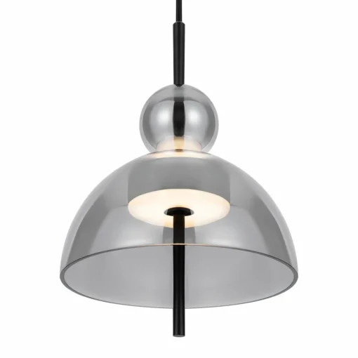 Maytoni Bangkok, forme sphérique, gris fumé, Ø 25 cm, verre| Suspensions Led|Suspensions