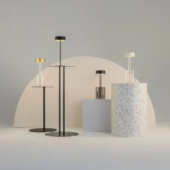 Maytoni lampe de table LED rechargeable AI Collaboration, verre, or| Lampes À Poser Led|Lampes À Poser Et Lampes De Table