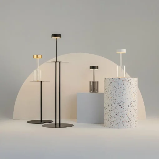 Maytoni lampe de table LED rechargeable AI Collaboration, verre, or| Lampes À Poser Led|Lampes À Poser Et Lampes De Table