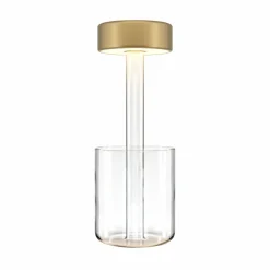 Maytoni lampe de table LED rechargeable AI Collaboration, verre, or| Lampes À Poser Led|Lampes À Poser Et Lampes De Table