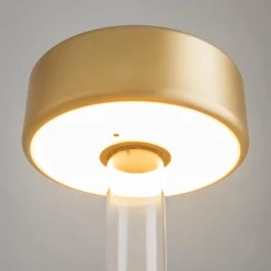 Maytoni lampe de table LED rechargeable AI Collaboration, verre, or| Lampes À Poser Led|Lampes À Poser Et Lampes De Table