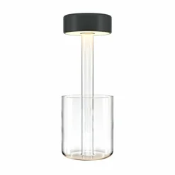 Maytoni lampe de table LED rechargeable AI Collaboration, verre, noir| Lampes À Poser Led|Lampes À Poser Et Lampes De Table