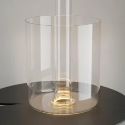 Maytoni lampe de table LED rechargeable AI Collaboration, verre, noir| Lampes À Poser Led|Lampes À Poser Et Lampes De Table