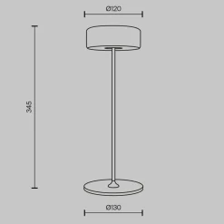 Maytoni lampe de table LED rechargeable AI Collaboration, aluminium, noir| Lampes À Poser Led|Lampes À Poser Et Lampes De Table