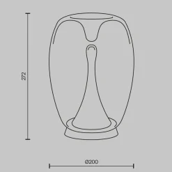 Maytoni lampe de table LED Splash, transparent, hauteur 27,2 cm, verre| Lampes À Poser Led|Lampes À Poser Et Lampes De Table