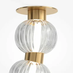 Maytoni Plafonnier LED Amulet, longueur 120 cm, clair / or| Plafonniers Led|Plafonniers