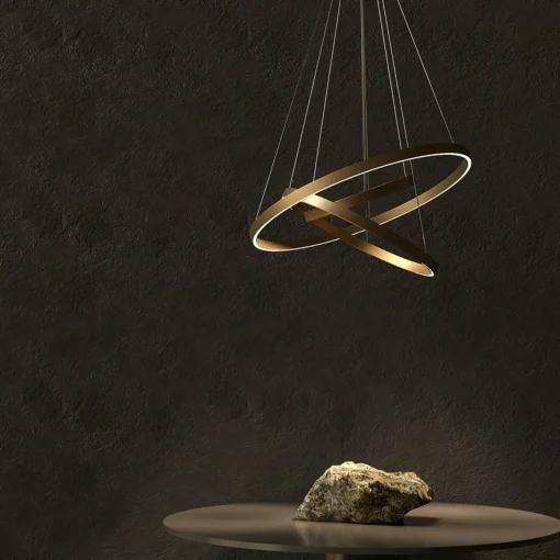 Maytoni Rim suspension LED, 840, 3 anneaux, noire| Suspensions Led|Suspensions