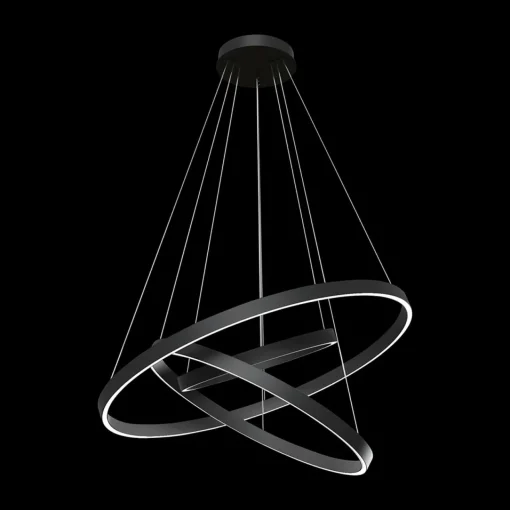 Maytoni Rim suspension LED, 840, 3 anneaux, noire| Suspensions Led|Suspensions