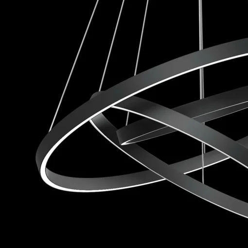 Maytoni Rim suspension LED, 840, 3 anneaux, noire| Suspensions Led|Suspensions