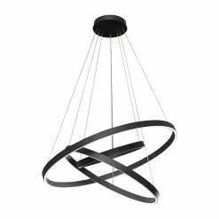 Maytoni Rim suspension LED, 840, 3 anneaux, noire| Suspensions Led|Suspensions