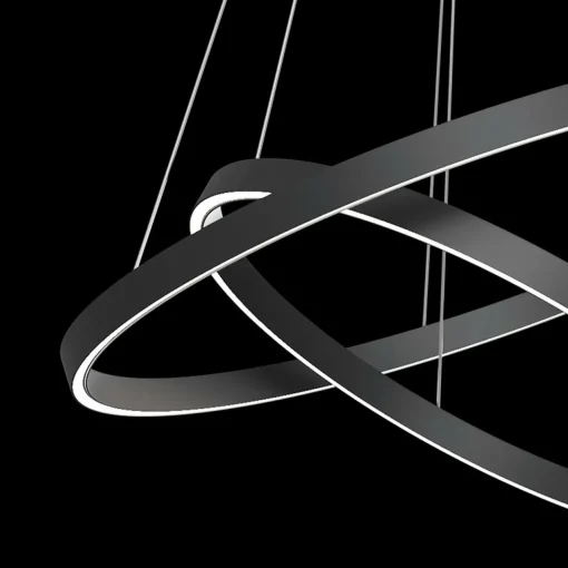 Maytoni Rim suspension LED, 840, 2 anneaux, noire| Suspensions Led|Suspensions