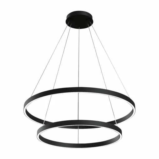 Maytoni Rim suspension LED, 840, 2 anneaux, noire| Suspensions Led|Suspensions