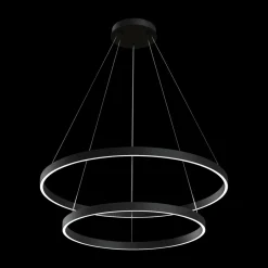 Maytoni Rim suspension LED, 840, 2 anneaux, noire| Suspensions Led|Suspensions