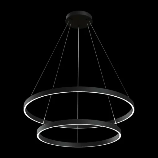 Maytoni Rim suspension LED, 840, 2 anneaux, noire| Suspensions Led|Suspensions